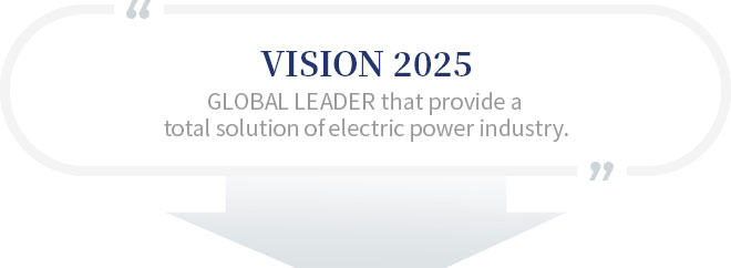 VISION 2020 전력산업의 종합솔루션을 제공하는 GLOBAL LEADER
